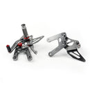 Sistema de apoio para os pés ajustável da motocicleta para yamaha yzf r6 2020 genérico