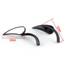 Spegel teardrop krom lämplig för Honda Suzuki Kawasaki Victory Harley Generic