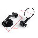 1 Paar CNC Motorrad 3 Runder Seitenspiegel 7/8 Lenkerende für Cafe Racer Generic