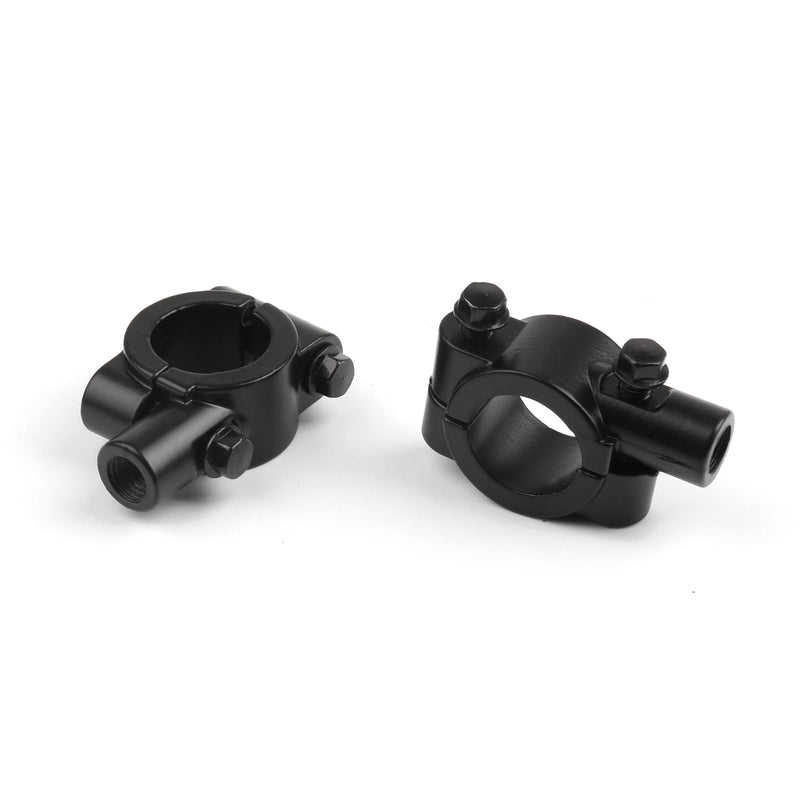 Adaptador para guidão motocicleta 7/8 10 MM com montagem em espelho preto genérico