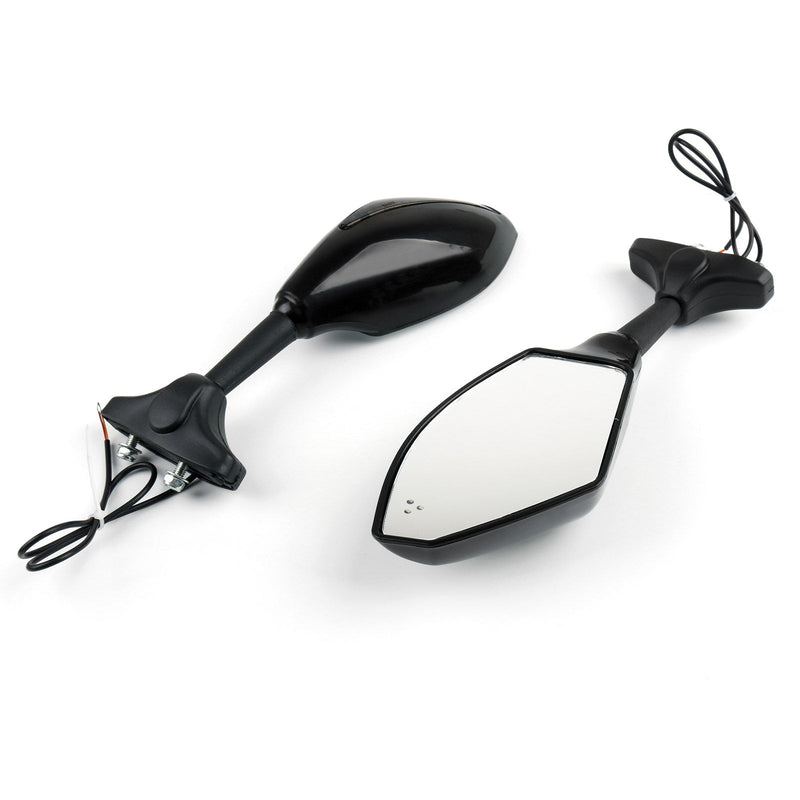 Paar LED -Spiegel für Suzuki GSXR 600 750 1000 Hayabusa GSF SV Katana TL1000R Schwarz