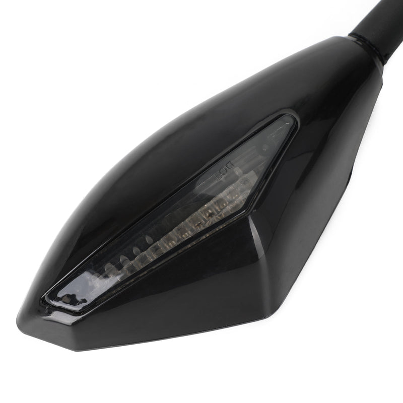 Paar LED -Spiegel für Suzuki GSXR 600 750 1000 Hayabusa GSF SV Katana TL1000R Schwarz