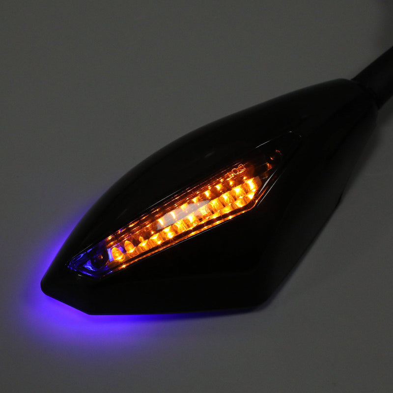 Paar LED -Spiegel für Suzuki GSXR 600 750 1000 Hayabusa GSF SV Katana TL1000R Schwarz