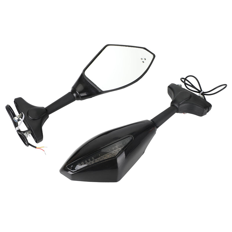 Paar LED -Spiegel für Suzuki GSXR 600 750 1000 Hayabusa GSF SV Katana TL1000R Schwarz