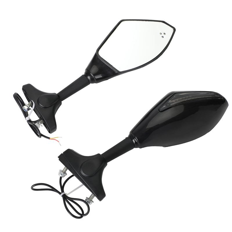 Paar LED -Spiegel für Suzuki GSXR 600 750 1000 Hayabusa GSF SV Katana TL1000R Schwarz