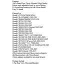 1 par motorsykkel bakspeil for Honda CB400 CB750 CB1000 CB1300