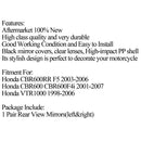 Par de espejos retrovisores de motocicleta para Honda VTR1000 98-06 CBR600 CBR600F4i 01-07 genérico