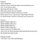 Motocykl zpětné zrcátko 10mm pro BMW F650GS F800GS F800R Aprilia Tuono SL750 Generic