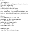 Lusterko wsteczne motocykla 10mm dla Honda NX125 88-97 CB250 Nighthawk 91-08 Generic