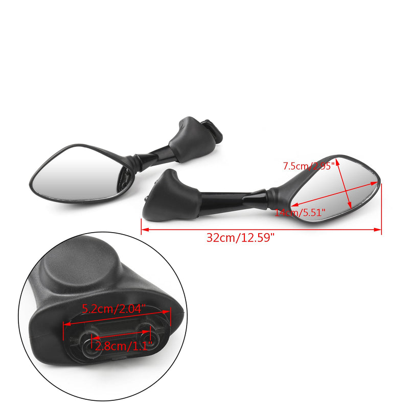 Par preto de espelhos retrovisores para BMW S1000RR S1000 RR 2010-2014 Sport Bike Generic