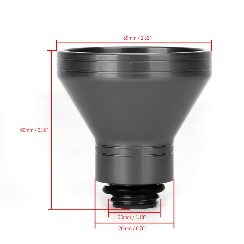 Aihio alumiininen öljyn täyttösuppilo 20 mm Universal Oil Catch Drain Moottoripyörä Generic