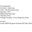 Bremseskive foran for Suzuki AN650 Burgman Skywave 650 2001-2003 2002 Generisk