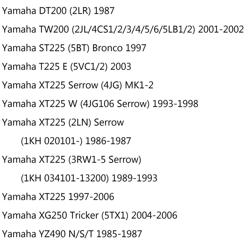 Bremseskive foran for Yamaha TW125 (5EK/5RS) 99-04 200 2JL/4CS1/2/3/5 91-98 generisk