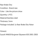 Bremsscheibe hinten für Suzuki AN650 Burgman Skywave 650 2001-2003 2002 Generic