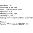 Bakre bromsskiva för Yamaha YP400 Majesty 400 2004-2014 2006 2012 Generic