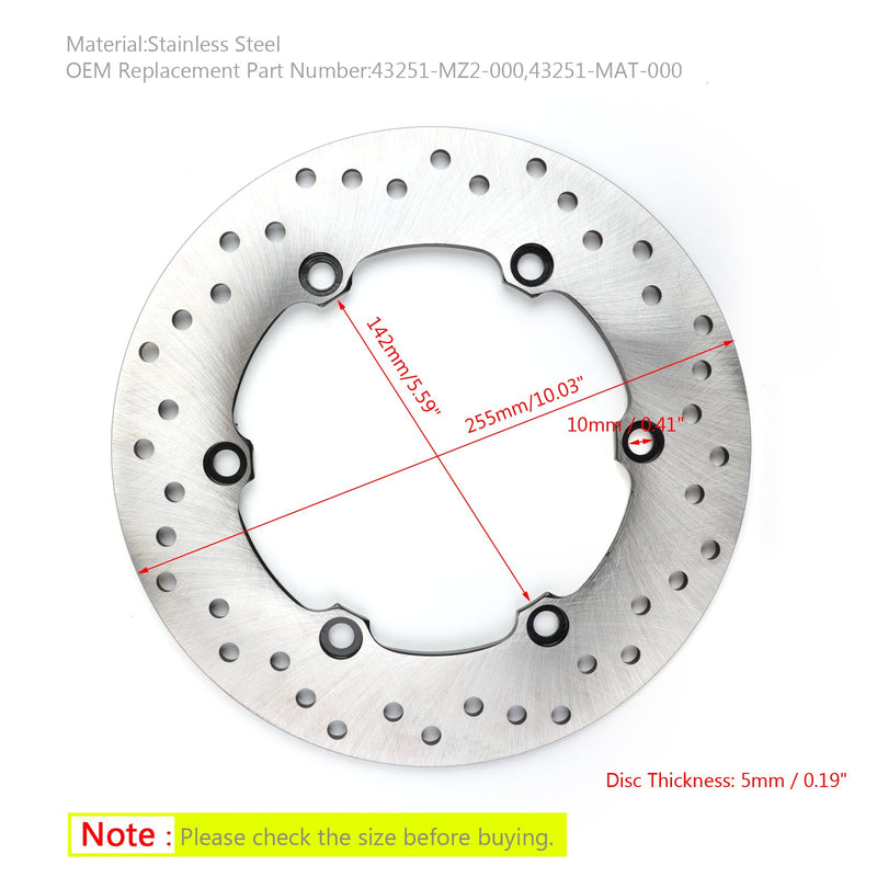 Bremsscheibe hinten 255 mm für Honda CB1100/1300 CBR1000 F/XX