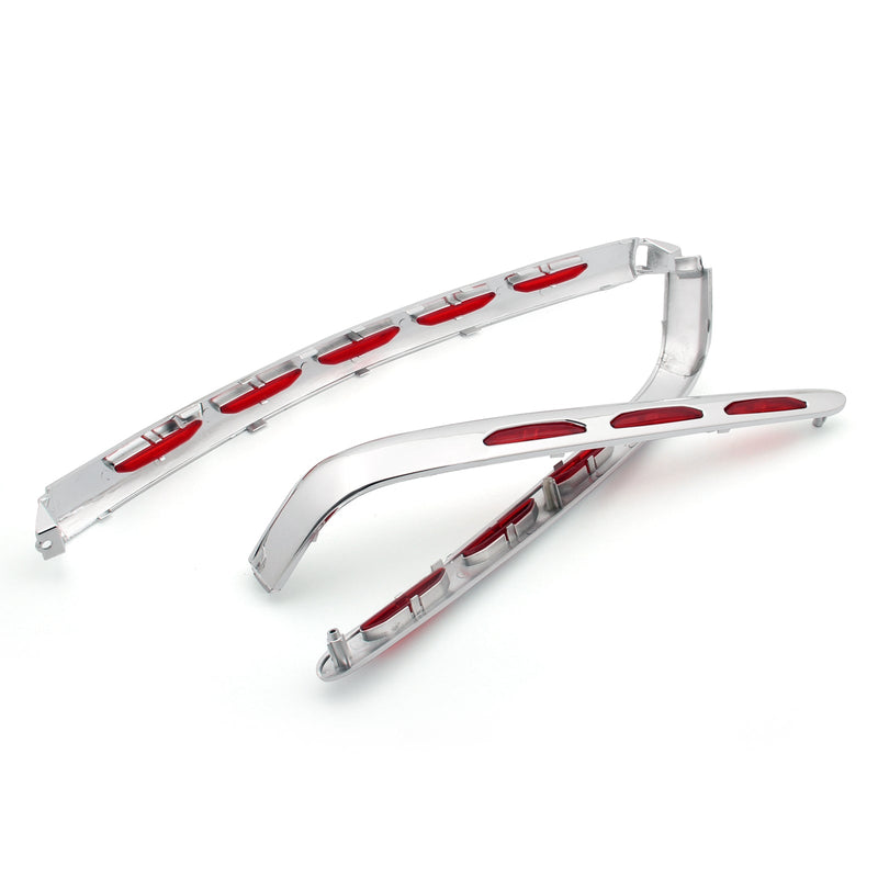 Goldwing Chrome Verkleidungsglas Roter Reflektor Kofferraumleisten Passend für Honda GL1800 01–11 Generic