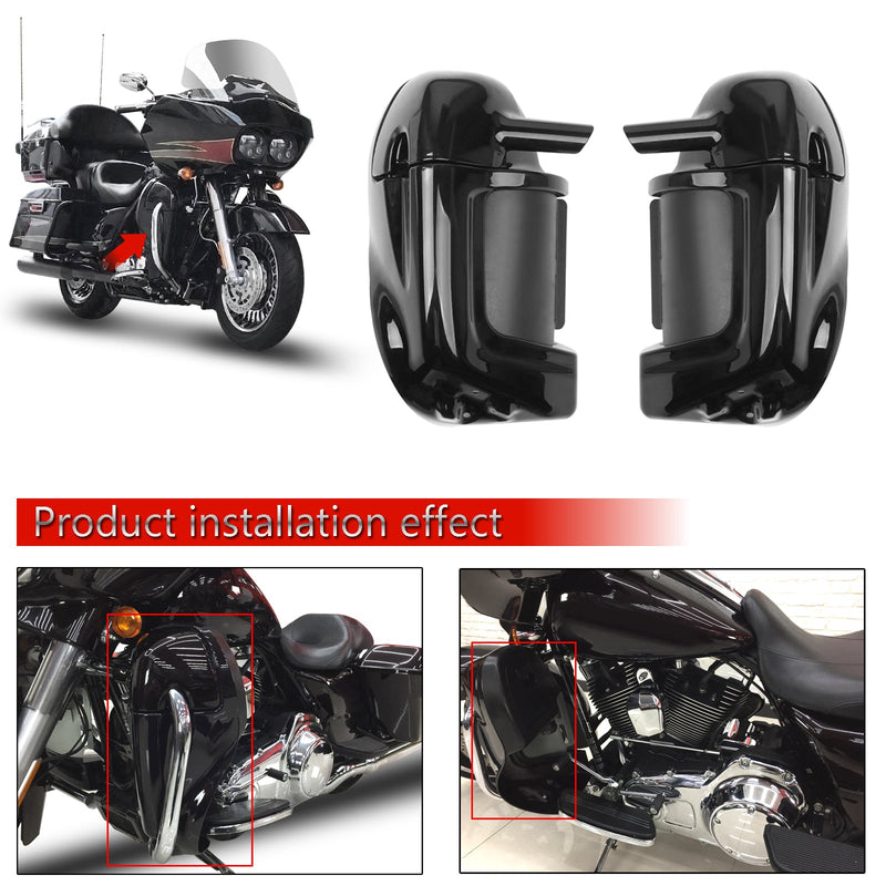 Protetores de perna do porta-luvas ventilados inferiores para Harley Road Street Electra Glide 1983-13