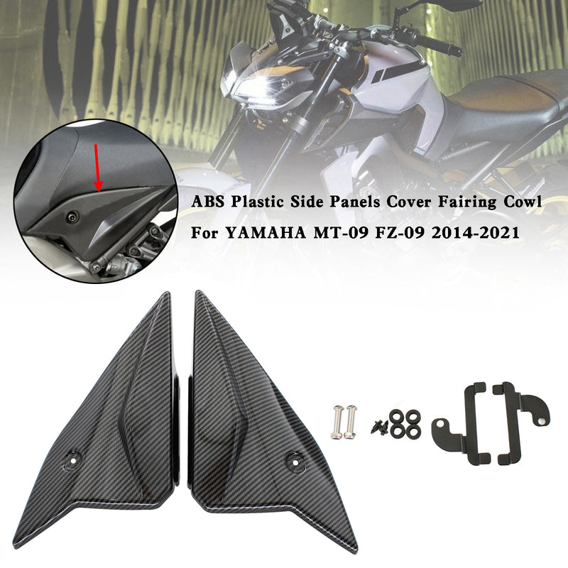 2014-2021 Yamaha MT-09 FZ09 ABS plast sidepaneler deksel kåpe panser karbonfiber