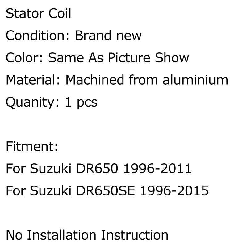 Motorrad Motor Stator Ladespule für Suzuki DR650 (96-11) DR650SE (96-15) Generic