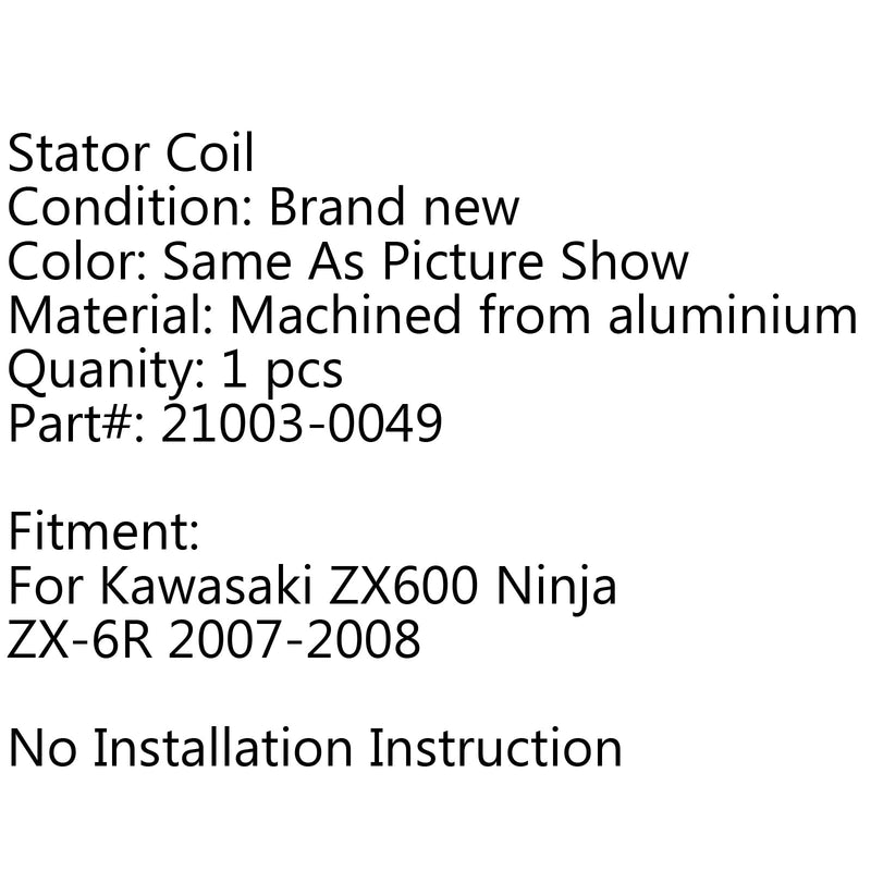 Bobina de estator para Kawasaki ZX600 Ninja ZX-6R (07-2008) Genérico