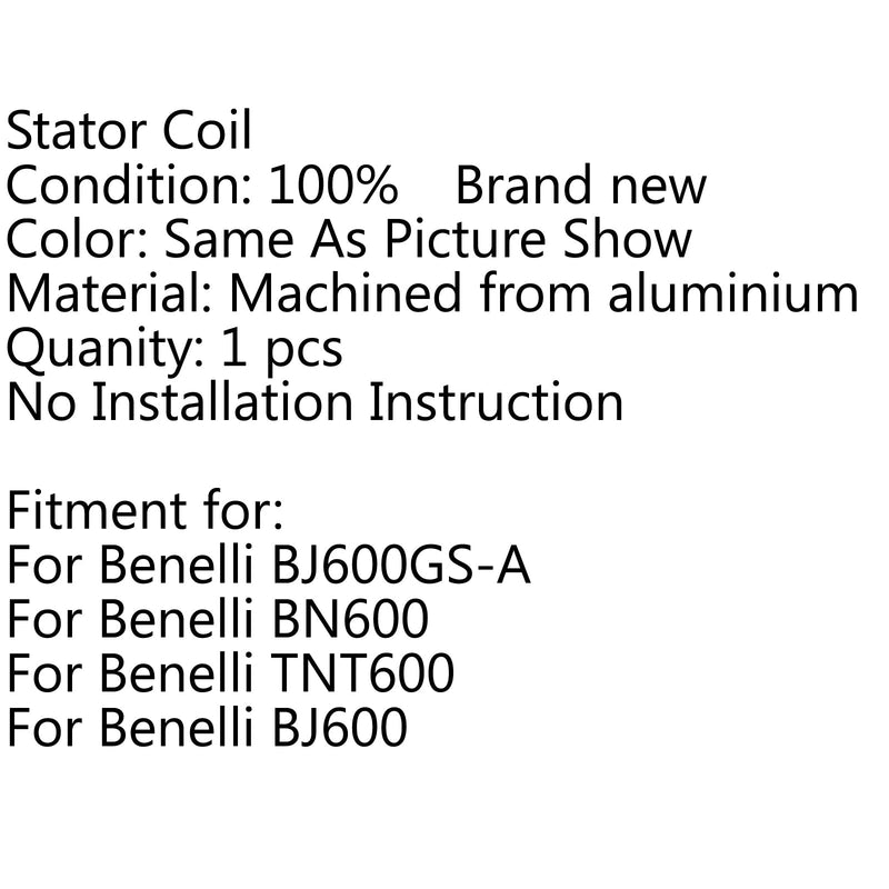Bobina de estator de generador Magneto para Benelli BJ600GS-A BN-600 TNT-600 BJ-600 genérico