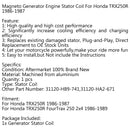 Generator Statorspole for Honda TRX250R (86-87) TRX250R FourTrax 250 2x4 (86-89) Generisk