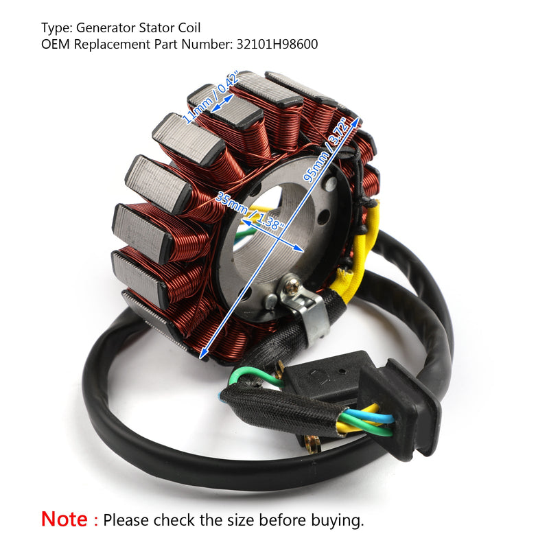 Magneto Generator Statorspule für Hyosung GV250 2012-2015 GT250 GT250R 2010-2018 Generic