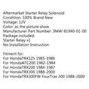 Solenoidové relé zapalování startéru pro Honda TRX125 85-86 ATC200 TRX 200 300 Generic