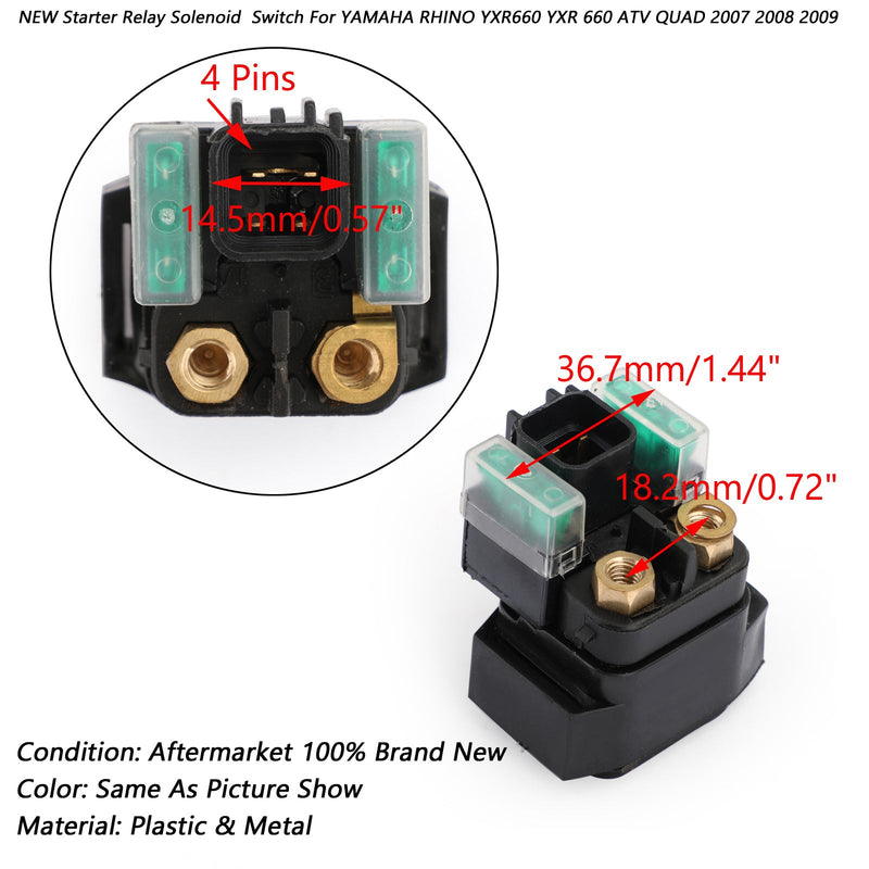 ANLASSERRELAIS SOLENOID Für YAMAHA RHINO YXR660 YXR 660 ATV QUAD 2007 2008 2009 Generic