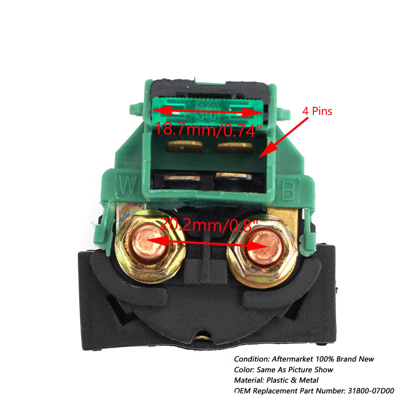 Startmagnetrelä PASSAR KAWASAKI BAYOU 220 KLF220 1988-2002 ATV NY 2000 01 Generisk