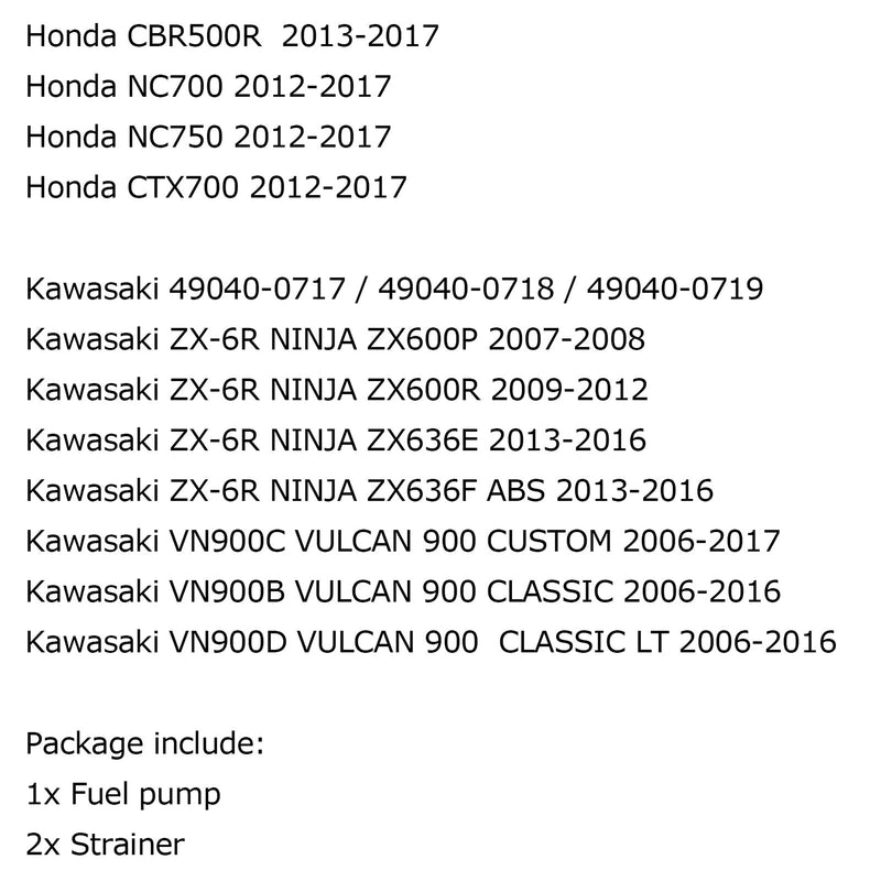 Kraftstoffpumpe passt an Kawasaki ZX-6R Ninja ZX600P/R ZX636E/F ABS 2007-2016 VN900B/D