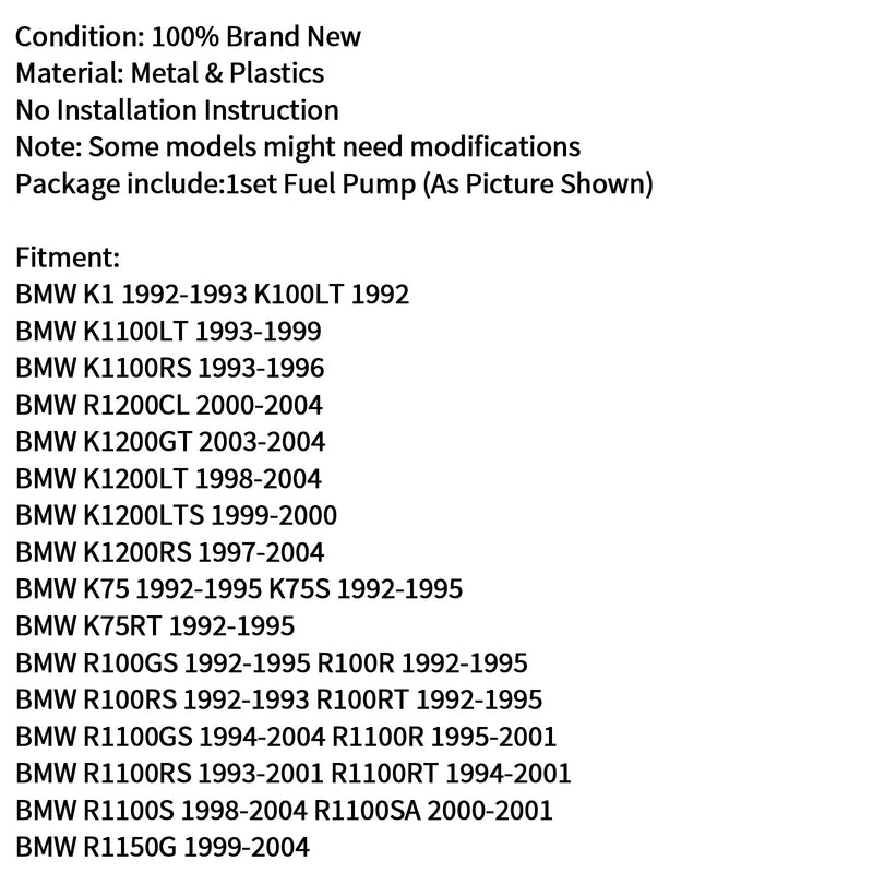 Bensapumppu BMW K1 K75 K100 K1100 K1200 R100 R1100 R1200 96-04 siivilä Generic