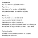 Arrancador de motor para Yamaha YFM25R Raptor 250 2008-2013 Edición especial 2 2008-2009 Genérico