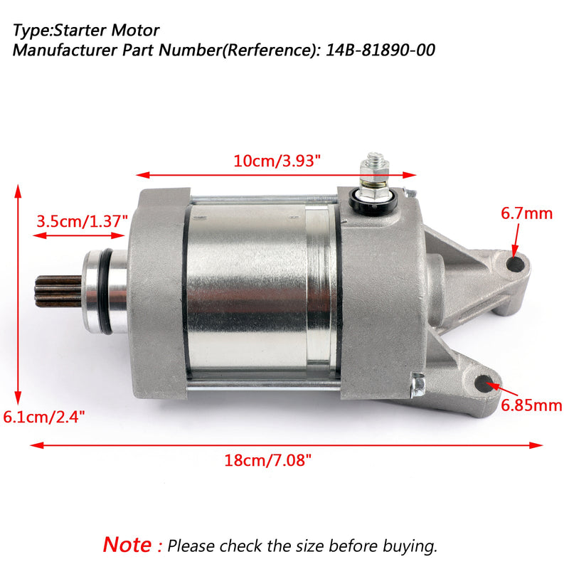 Käynnistysmoottorin moottori 14b-81890-00 Yamaha YZF R1 R1 2009-2014 2012