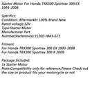 Sähkökäynnistin Honda TRX300 Sportrax 300 X 2009 31200-HM3-671 Generic