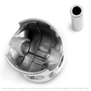 Für Yamaha DT175 DT 175 1974-1981 NO.2N5-11610-00 Kolben-Kit Bohrungsgröße Ø66,50 mm Generisch
