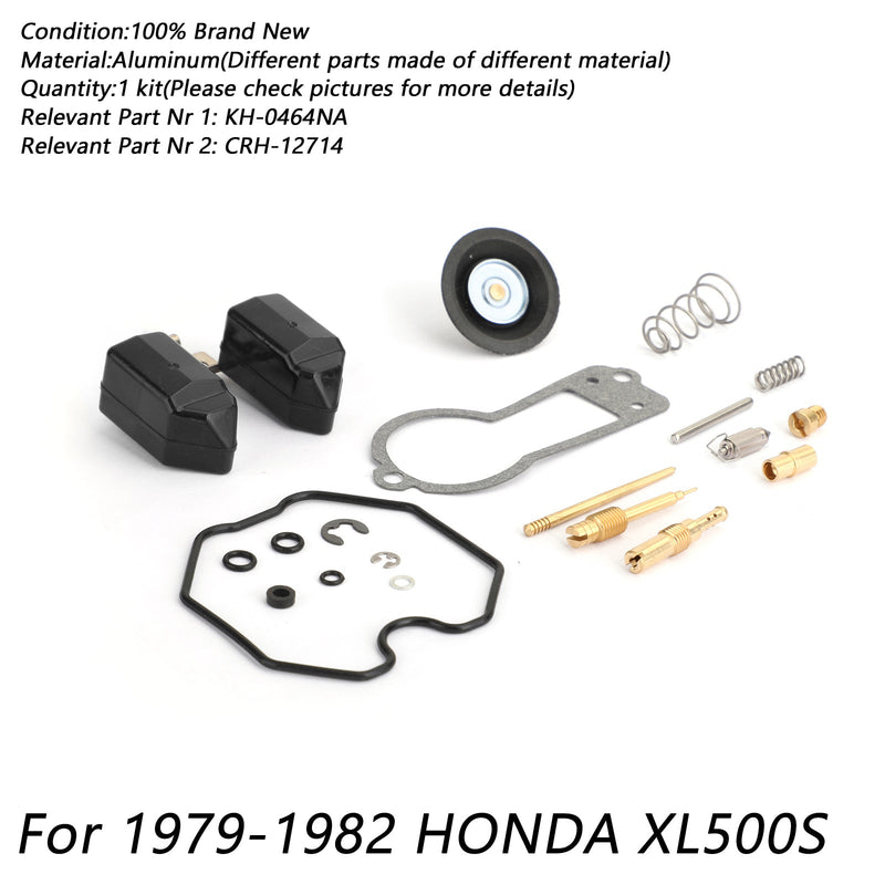 Kit de reconstrução de reparo de carburador para 1979-1982 1980 81 Honda XL500 XL500S XL 500 S