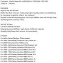 Sada na opravu karburátoru pro XL 883 XL 1200 CV40 27421-99C 27490-04 CV 40 mm