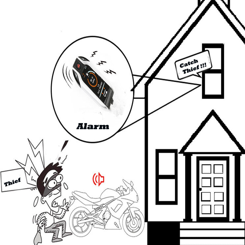 Motocykl Motocykl System alarmowy przeciwkradzieżowy Zdalne uruchamianie/zatrzymywanie silnika 12V 125DB Ogólne