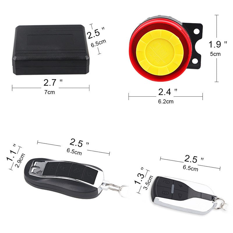 Sistema de alarma de seguridad antirrobo para motocicleta, Scooter, arranque del motor con Control remoto