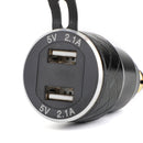 Motorcykel dobbelt USB oplader DIN fatning voltmeter til BMW motorcykel EU stik