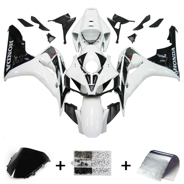 Para CBR1000RR 2006-2007 Panel de carrocería ABS blanco Kit de plástico moldeado por inyección genérico