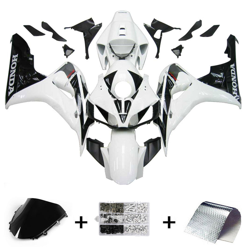 För CBR1000RR 2006-2007 Body Panel Vit ABS Formsprutad plastsats Generic