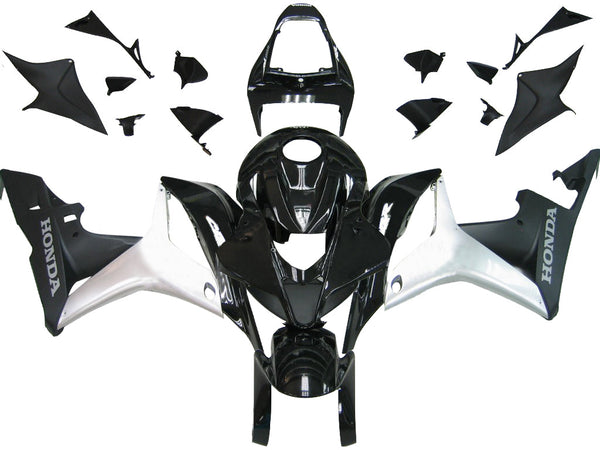 Für CBR600RR 2007–2008 Karosserieverkleidung, schwarzes ABS-Spritzguss-Kunststoff-Set, generisch