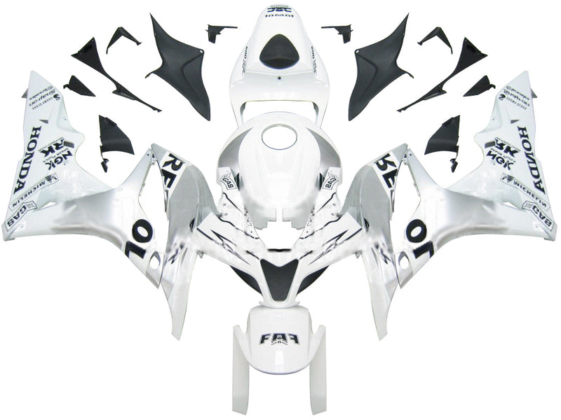 Für CBR600RR 2007–2008 Karosserieverkleidung, weißes ABS-Spritzguss-Kunststoff-Set, generisch