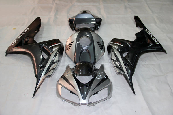 Para CBR1000RR 2006-2007 Carenagens Corporais Prata ABS Moldado por Injeção Kit Plástico Genérico