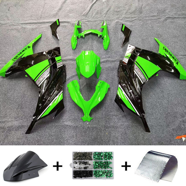 Owiewki 2013-2017 Tworzywa sztuczne Kawasaki Ninja 300R EX300R Green Ninja Racing Generic