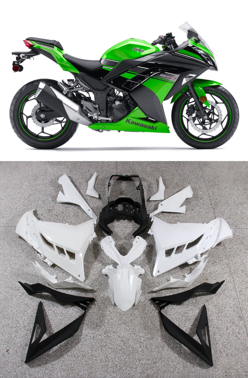 Fairings 2013-2017 Muovi Kawasaki Ninja 300R EX300R Green Ninja Generic