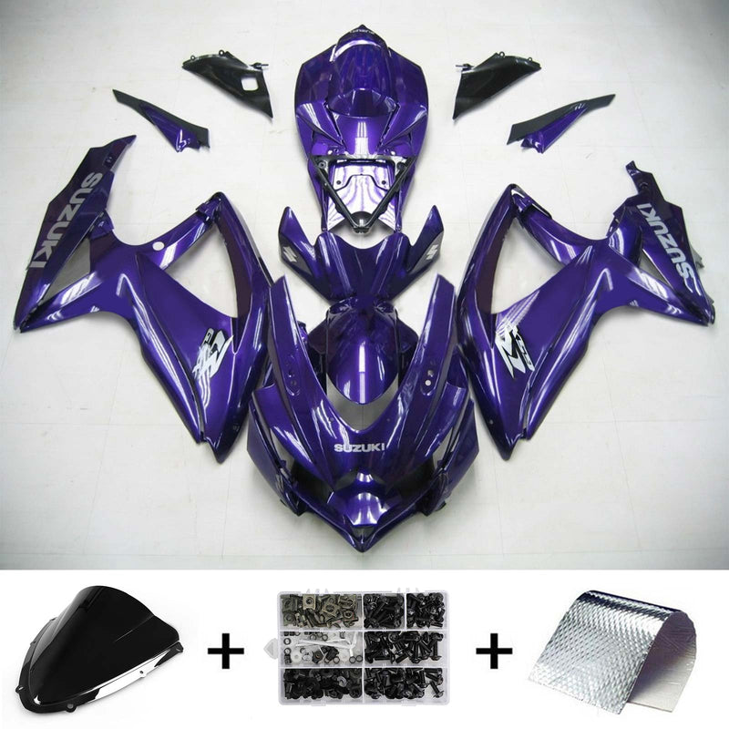 Suzuki GSXR 600/750 2008-2010 kåpa set kropp plast ABS K8